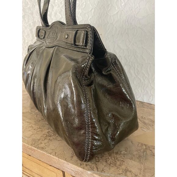 NWT COACH Mia Gunmetal Pleated Leather Carryall Shoulder Bag 13915 - Picture 4 of 10